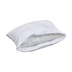Set of 2 - Down Alternative Pillow Cover with Silver Piping and Zipper Closure (Size 50x70cm)