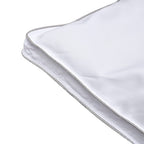 Set of 2 - Down Alternative Pillow Cover with Silver Piping and Zipper Closure (Size 50x70cm)