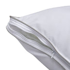 Set of 2 - Down Alternative Pillow Cover with Silver Piping and Zipper Closure (Size 50x70cm)