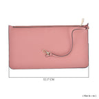 Designer Inspired Embossed Weave Tote Bag and a Detachable Pouch - Pink