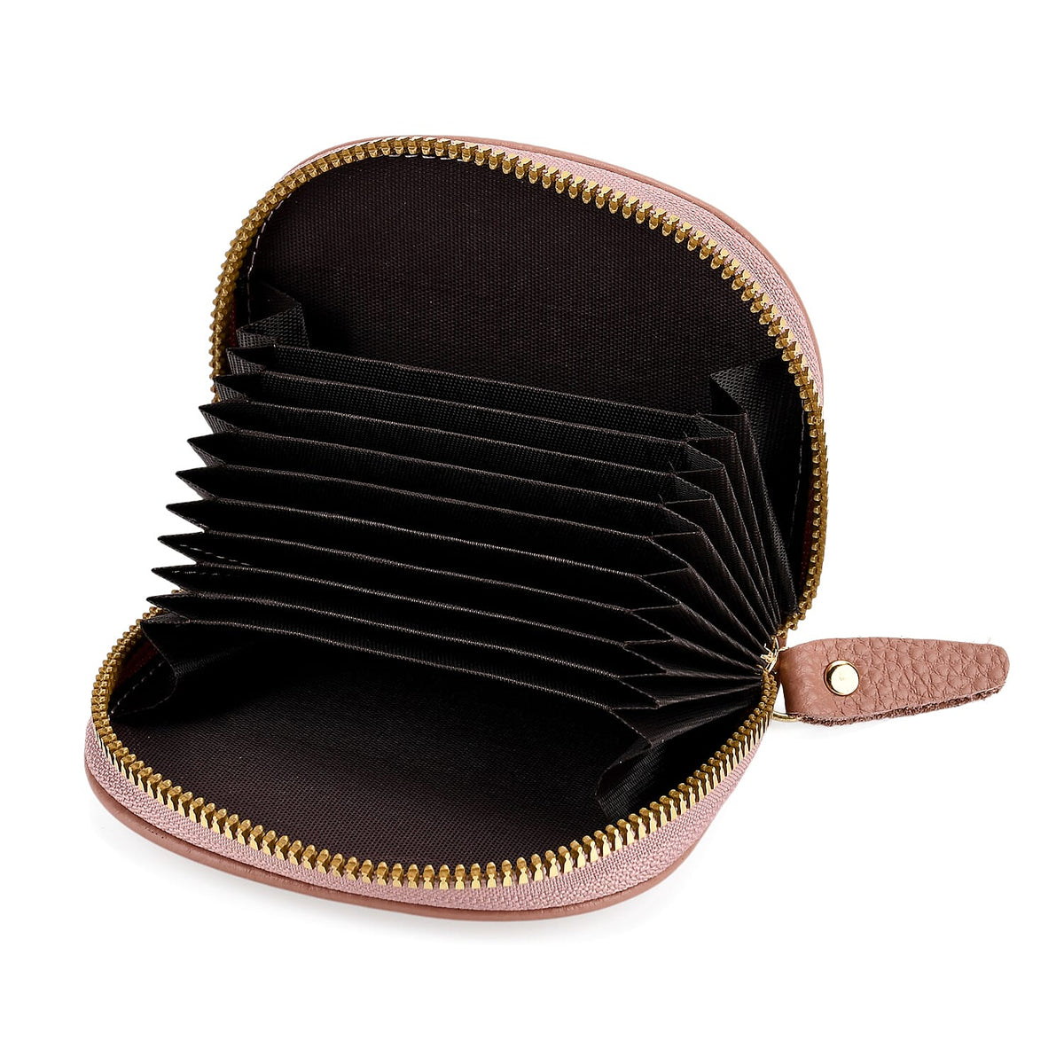Set of 2 Genuine Leather Crossbody Bag &amp; RFID Card Wallet - Dusty Pink 8207541 9