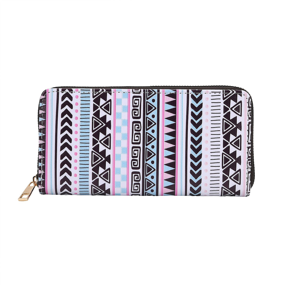 Set of 2- Geometric Print Zip-Around Wallet &amp; Purse 8131923 4