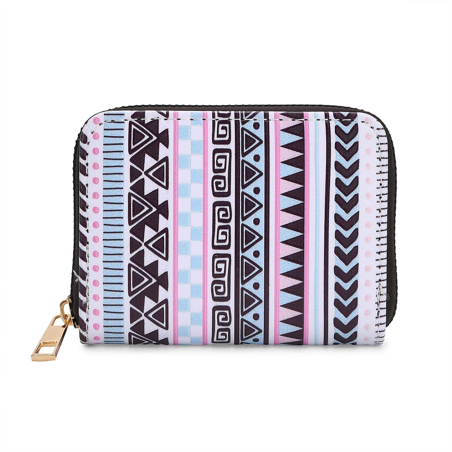 Set of 2- Geometric Print Zip-Around Wallet &amp; Purse 8131923 7