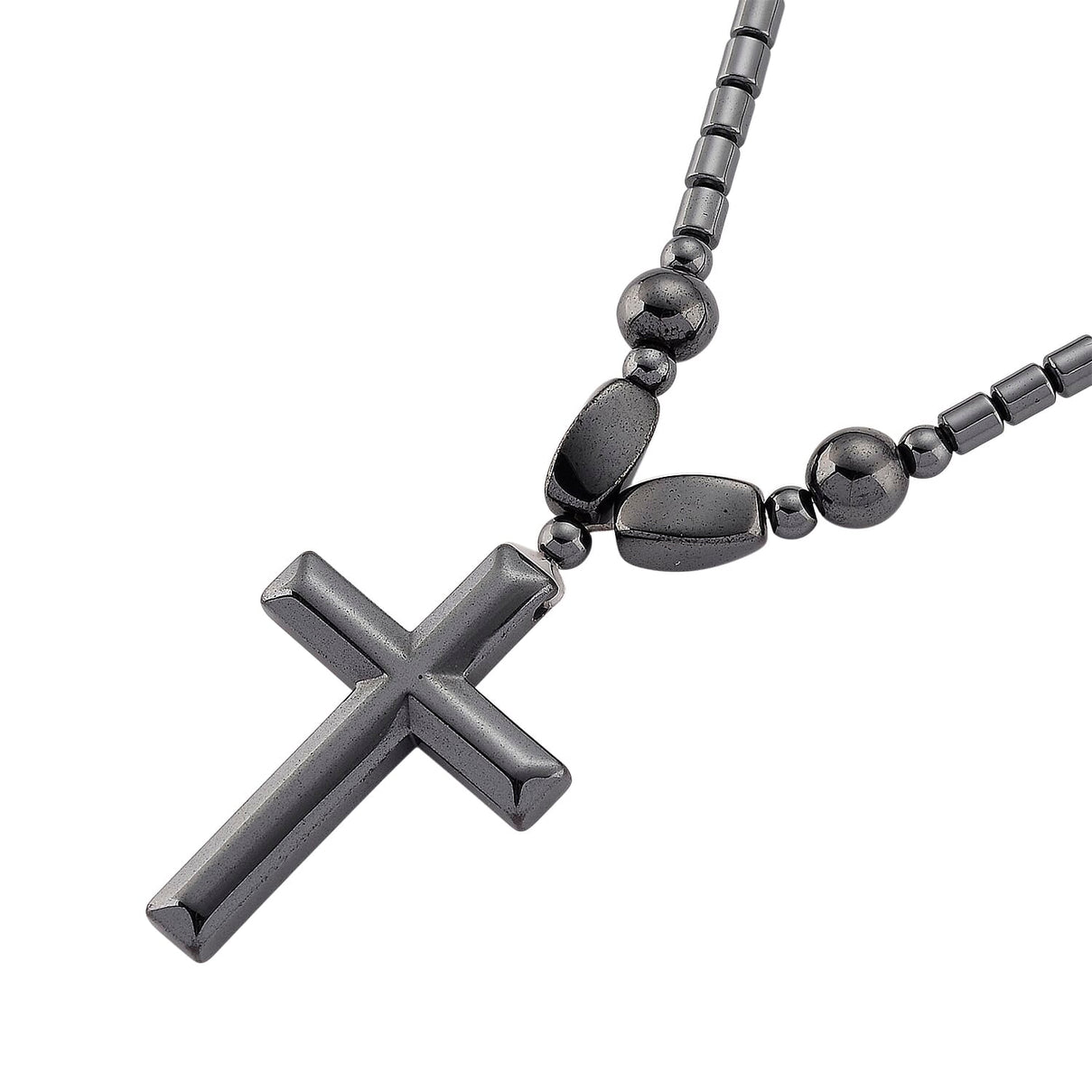 Set of 2 -  Hematite Cross &amp; Turtle Necklace (Size -25) in Silver Tone 448.50 Ct. 4434407 6