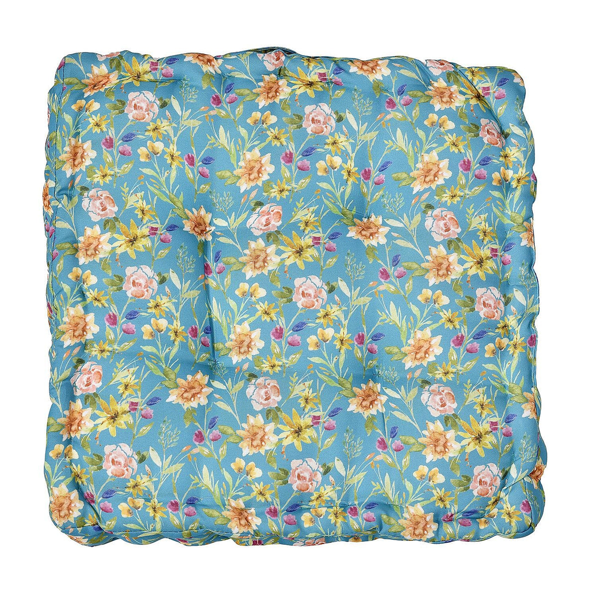 Set of 2 - Portable Outdoor Booster Cushion with Handle- Green and Multi 7253961 4
