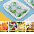 2 x Football Ice Cube Tray (Makes 12 Ice Cubes) (Size - 20x14cm) - Blue