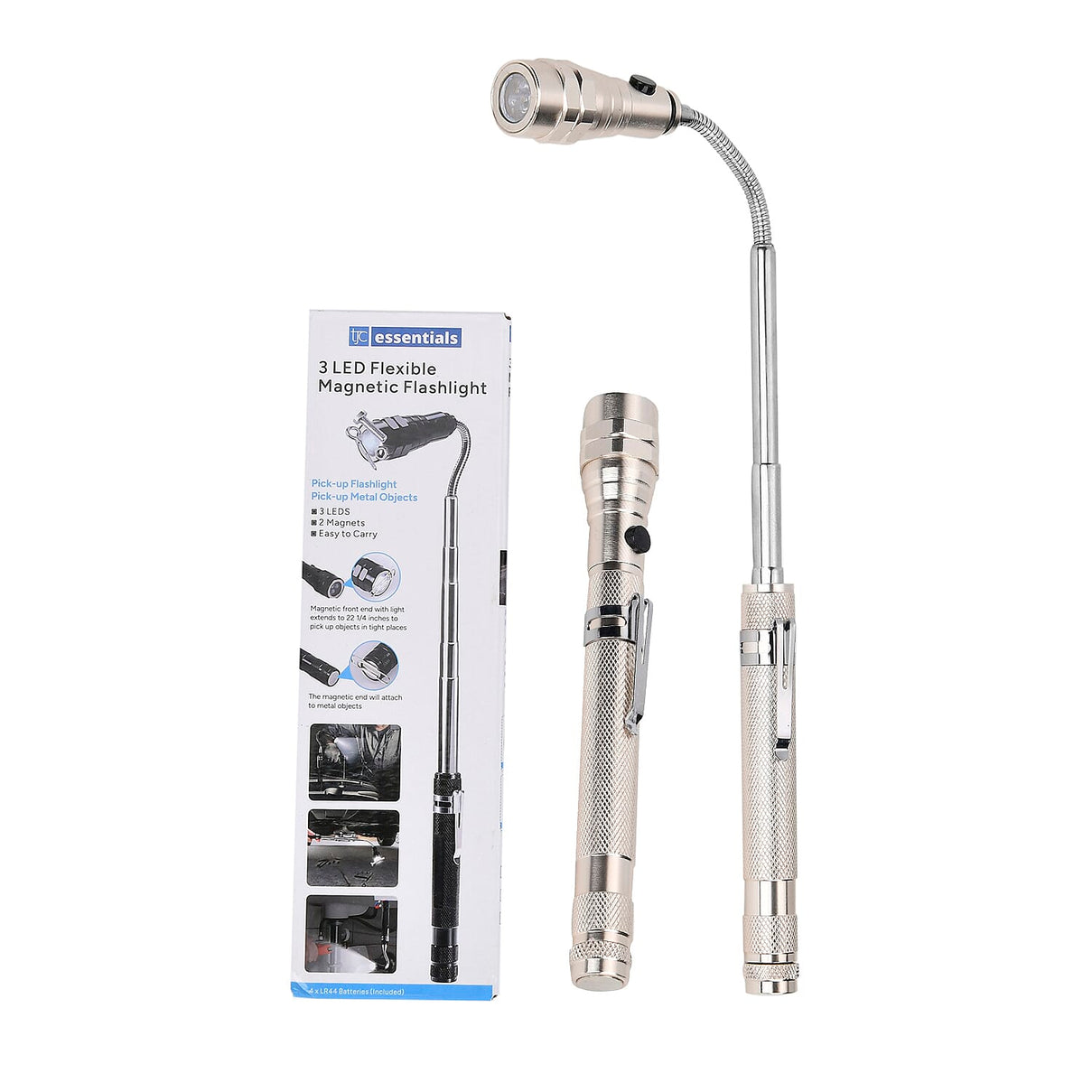 Set of 2 LED Flexible Magnetic Flashlight - Champagne 7677001 10