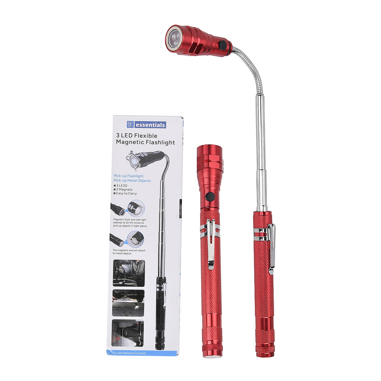 Set of 2 LED Flexible Magnetic Flashlight - Red 7317023 18