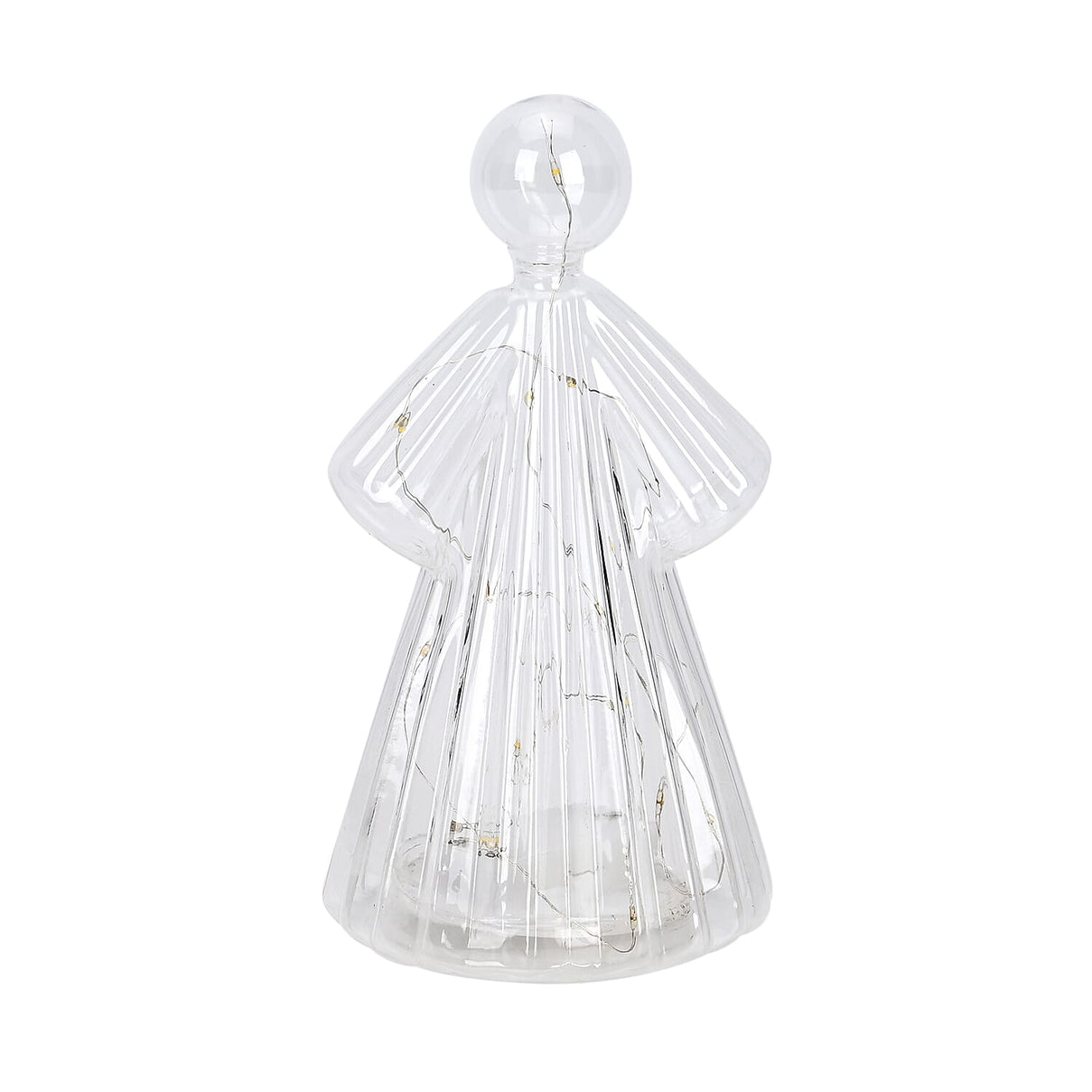 Set of 2 Lighted Glass Angels with LED Lights 7796737 11
