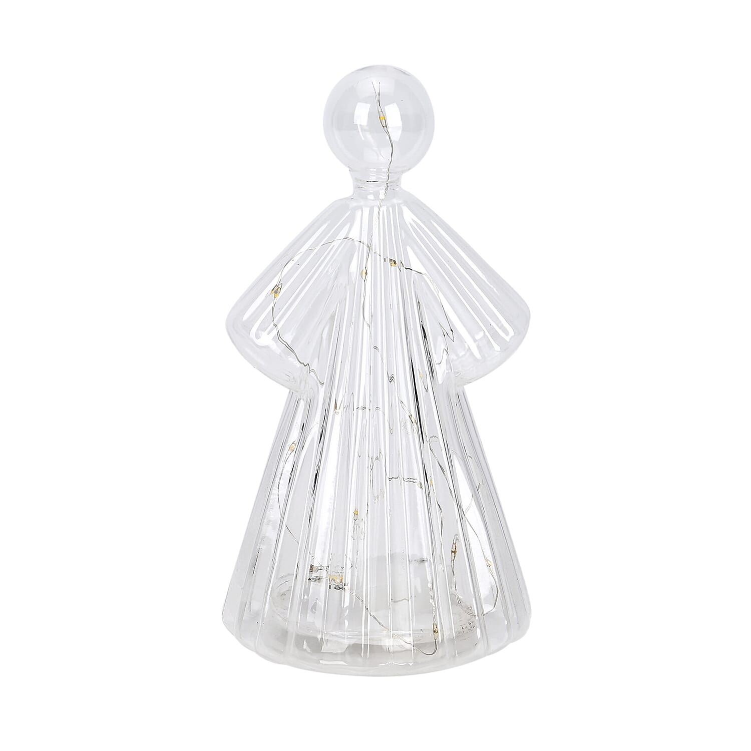 Set of 2 Lighted Glass Angels with LED Lights 7796737 11