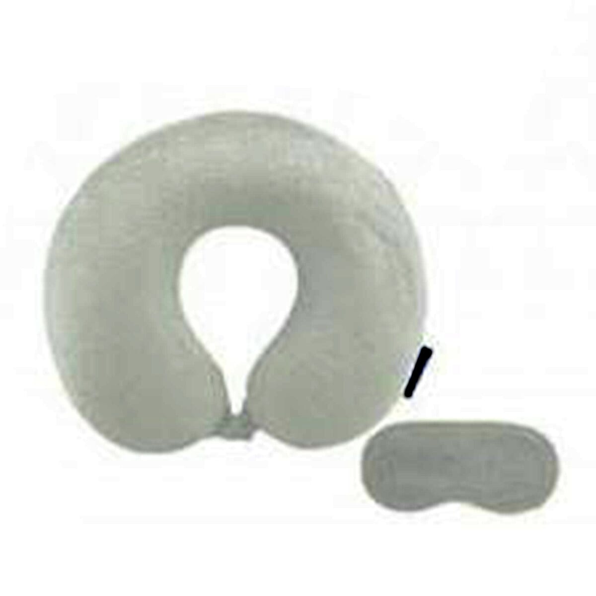 Set of 2 Memory Foam Neck Cushion with Eye Mask - White 7771200 0