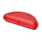2x Microwave Omelette Maker or Poached Eggs Pan (Size 21x23x2 cm) - Red - White