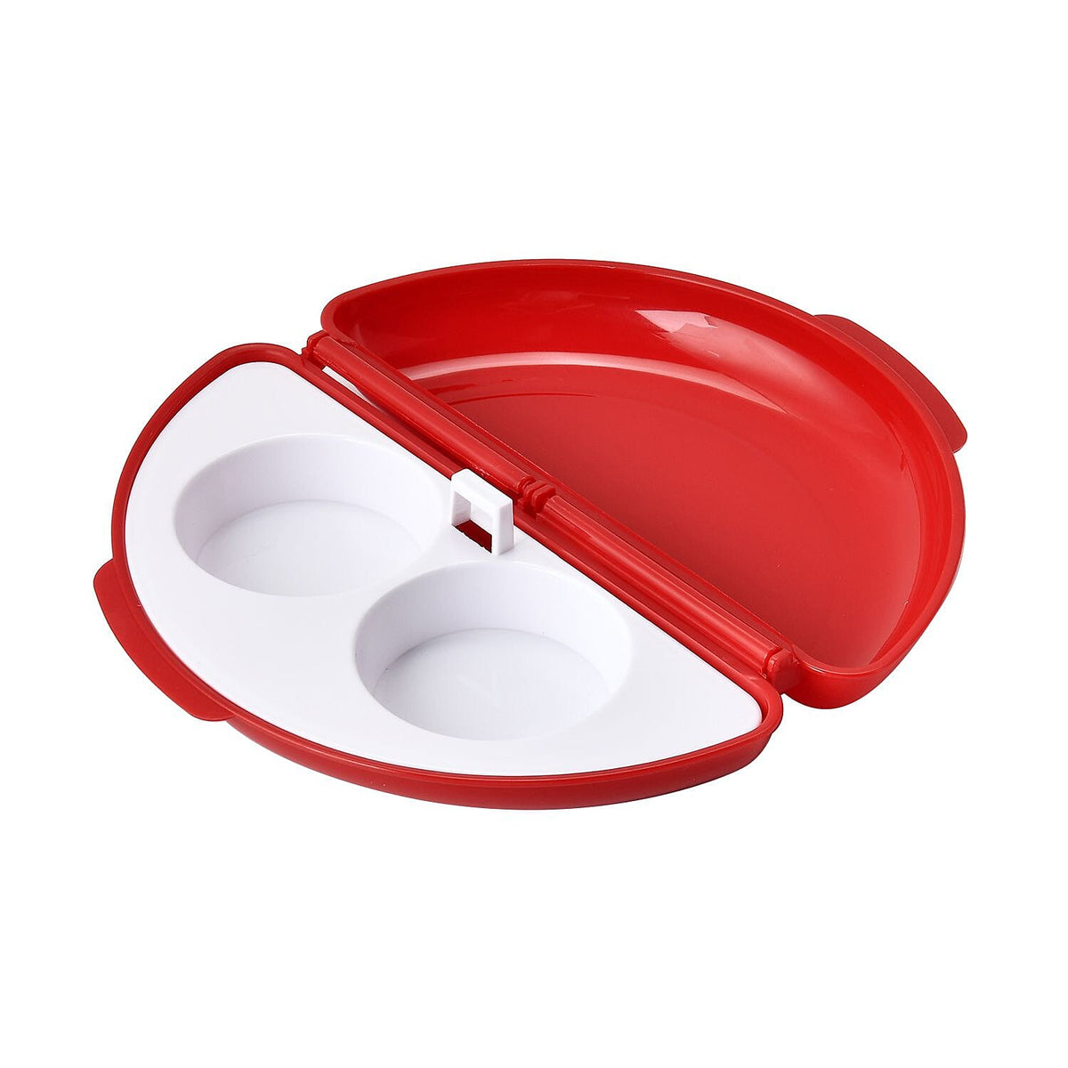 2x Microwave Omelette Maker or Poached Eggs Pan (Size 21x23x2 cm) - Red - White 7283716 5