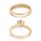 Set of 2 -  Moissanite Band Ring in 18K YG Plating Sterling Silver  Wt. 6 Gms  1.500  Ct.