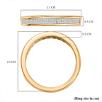 Set of 2 -  Moissanite Band Ring in 18K YG Plating Sterling Silver  Wt. 6 Gms  1.500  Ct.