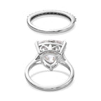 Set of 2 - Moissanite Ring in Platinum Overlay Sterling Silver 5.24 Ct.