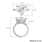 Set of 2 - Moissanite Ring in Platinum Overlay Sterling Silver 5.24 Ct.
