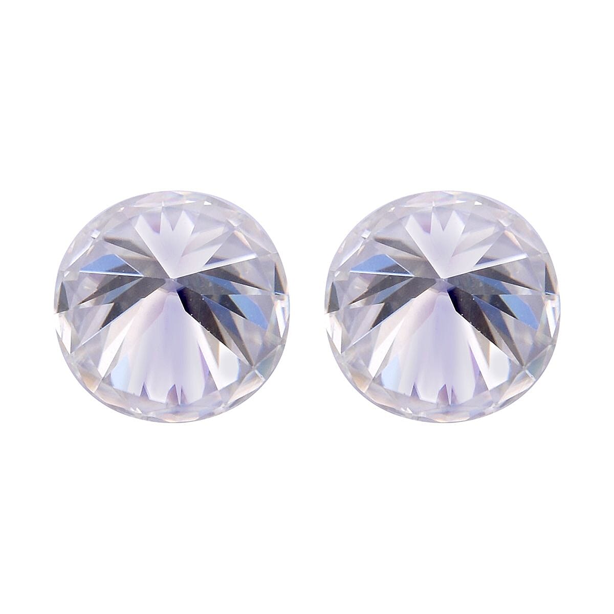 Set of 2 Moissanite Loose Gemstones in Round Shape (E-F) 3 Ct. 8058391 2
