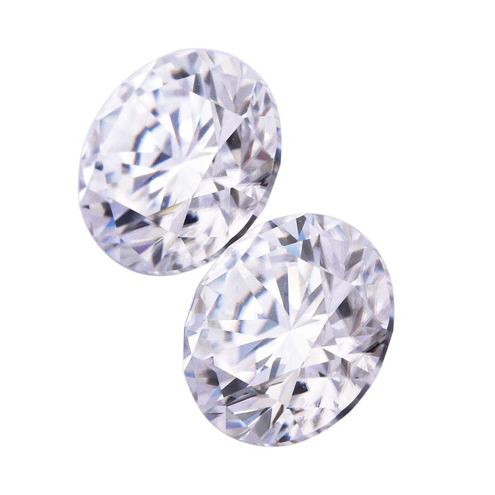 Set of 2 Moissanite Loose Gemstones in Round Shape (E-F) 5 Ct. 8058392 2