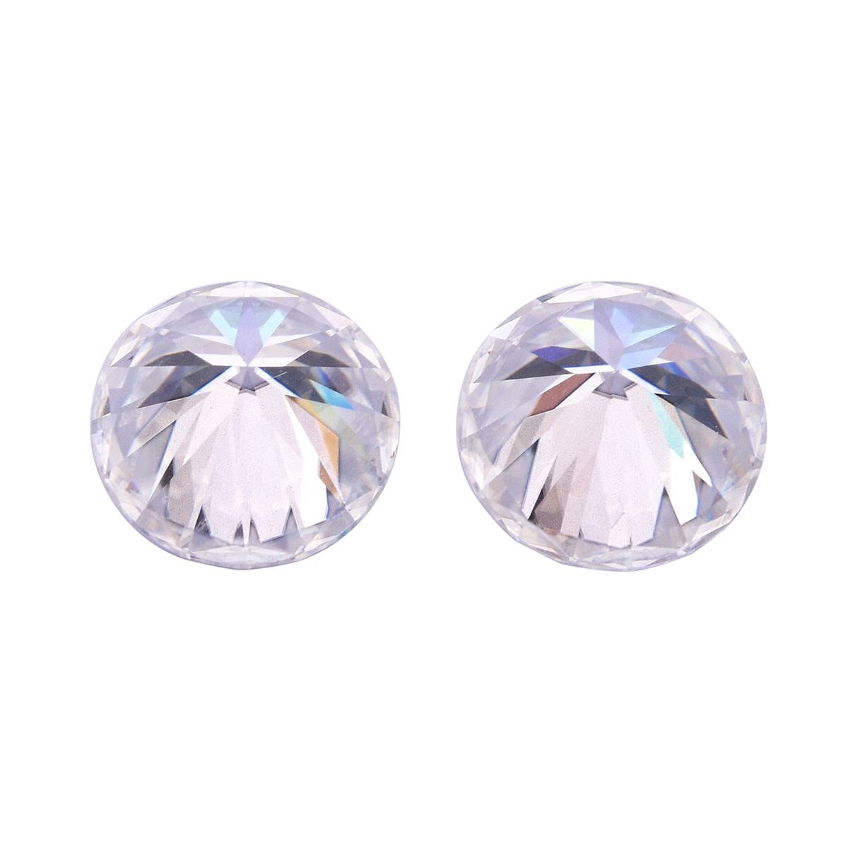 Set of 2 Moissanite Loose Gemstones in Round Shape (E-F) 5 Ct. 8058392 2