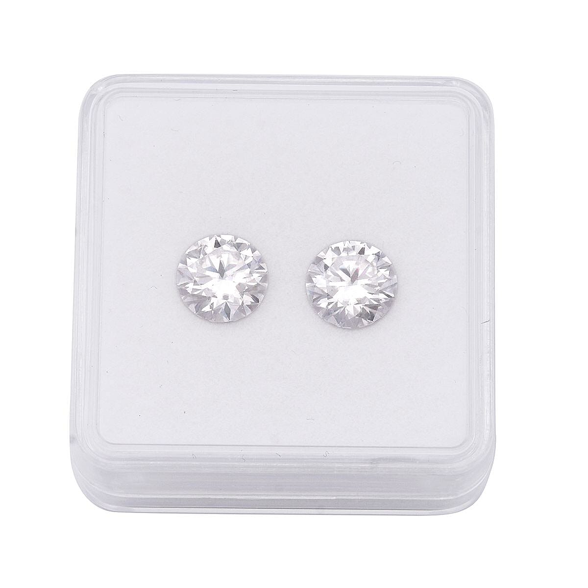 Set of 2 Moissanite Loose Gemstones in Round Shape (E-F) 5 Ct. 8058392 4