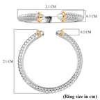 Set of 2 - Moissanite Stackable Ring Sterling Silver, Silver Wt. 8.80 Gms.