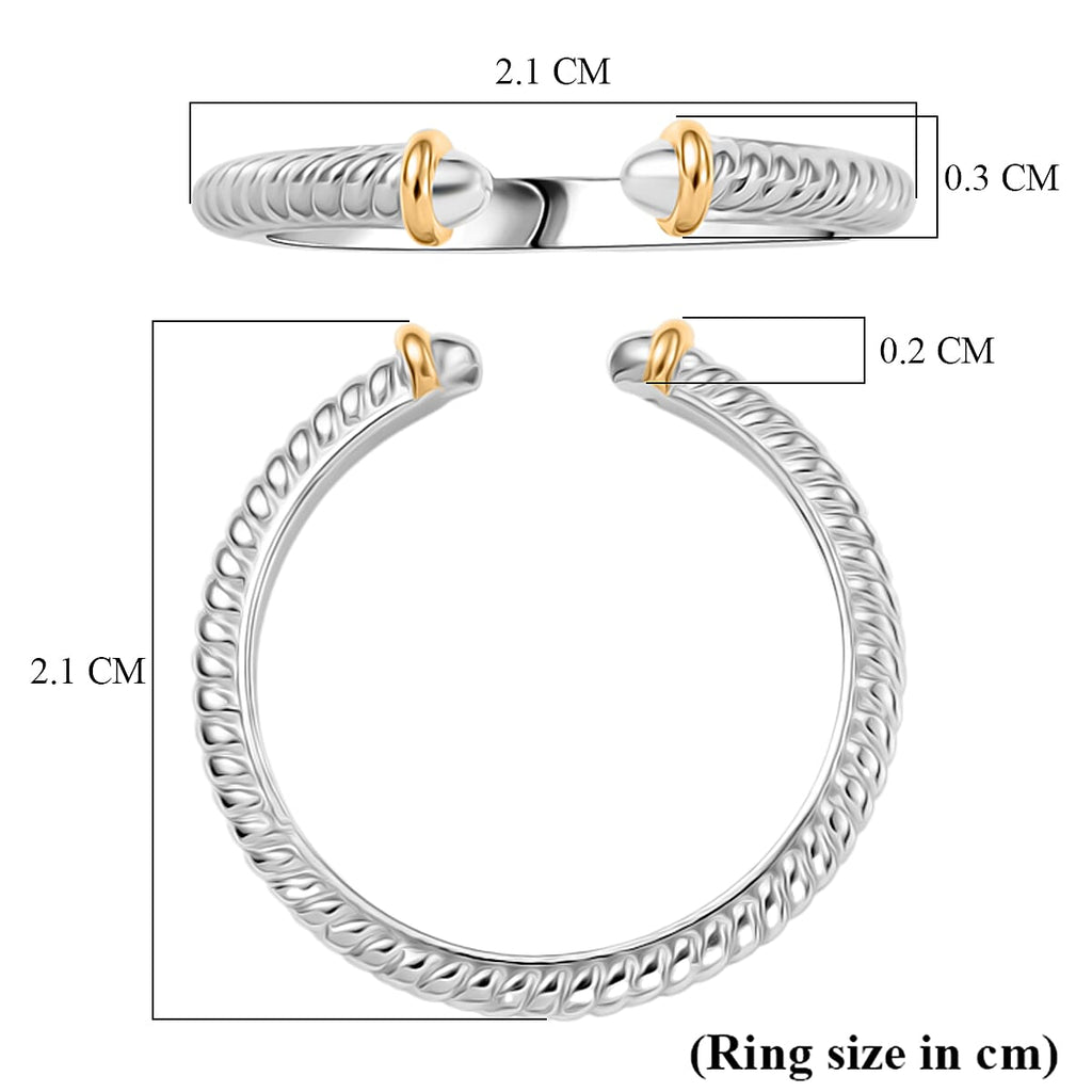 Set of 2 - Moissanite Stackable Ring Sterling Silver, Silver Wt. 8.80 Gms.