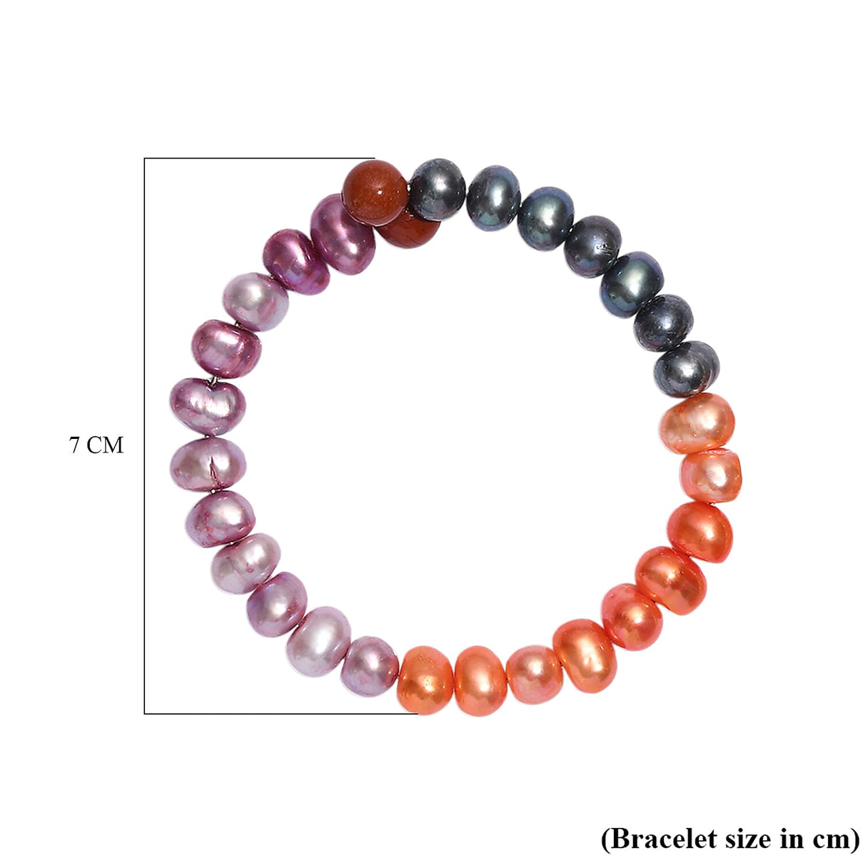 Set of 2 - Multi Colour Pearl, Multi Colour Agate Adjustable Bangle 145.00 Ct. 4419858 6