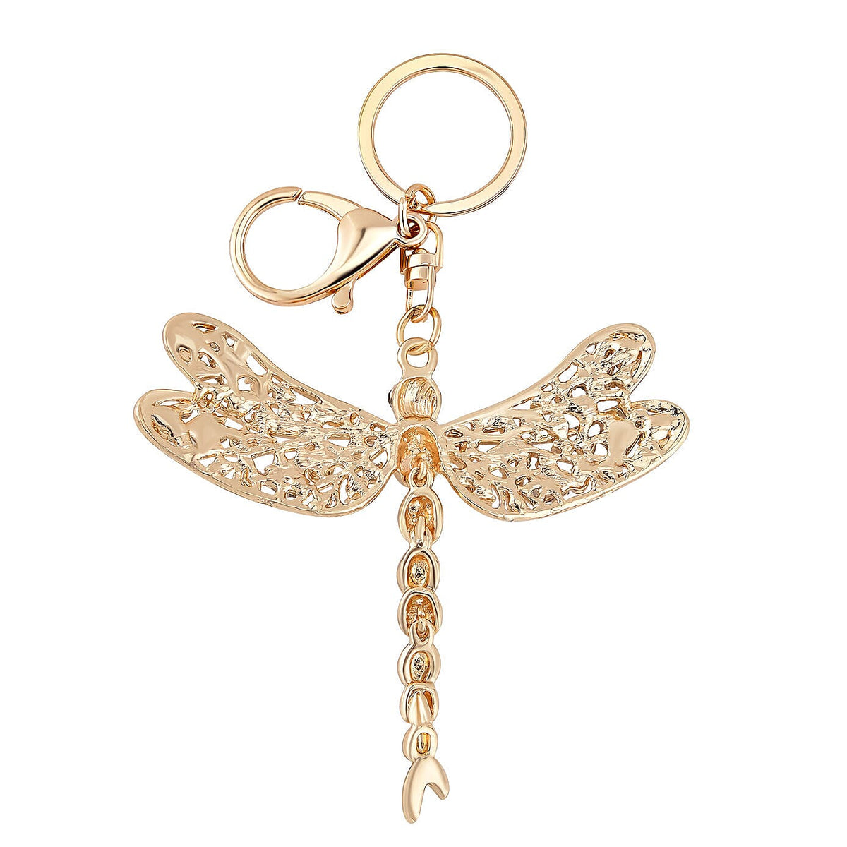Set of 2 -  Multi Colour Austrian Crystal and White Austrian Crystal Enameled Keychain in Yellow Gold Tone 4123442 6