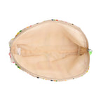 Set of 2 Multi-Colour Woven Pattern Cosmetic Bags - Beige