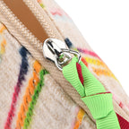 Set of 2 Multi-Colour Woven Pattern Cosmetic Bags - Beige