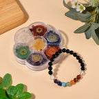 Close Out Deal- Set of 2 - Multi Gemstones Seven Chakra Stones and Stretchable Bracelet (Size - 7.5) & 780.00 Ct.