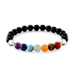 Close Out Deal- Set of 2 - Multi Gemstones Seven Chakra Stones and Stretchable Bracelet (Size - 7.5) & 780.00 Ct.