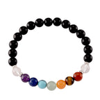 Close Out Deal- Set of 2 - Multi Gemstones Seven Chakra Stones and Stretchable Bracelet (Size - 7.5) & 780.00 Ct.