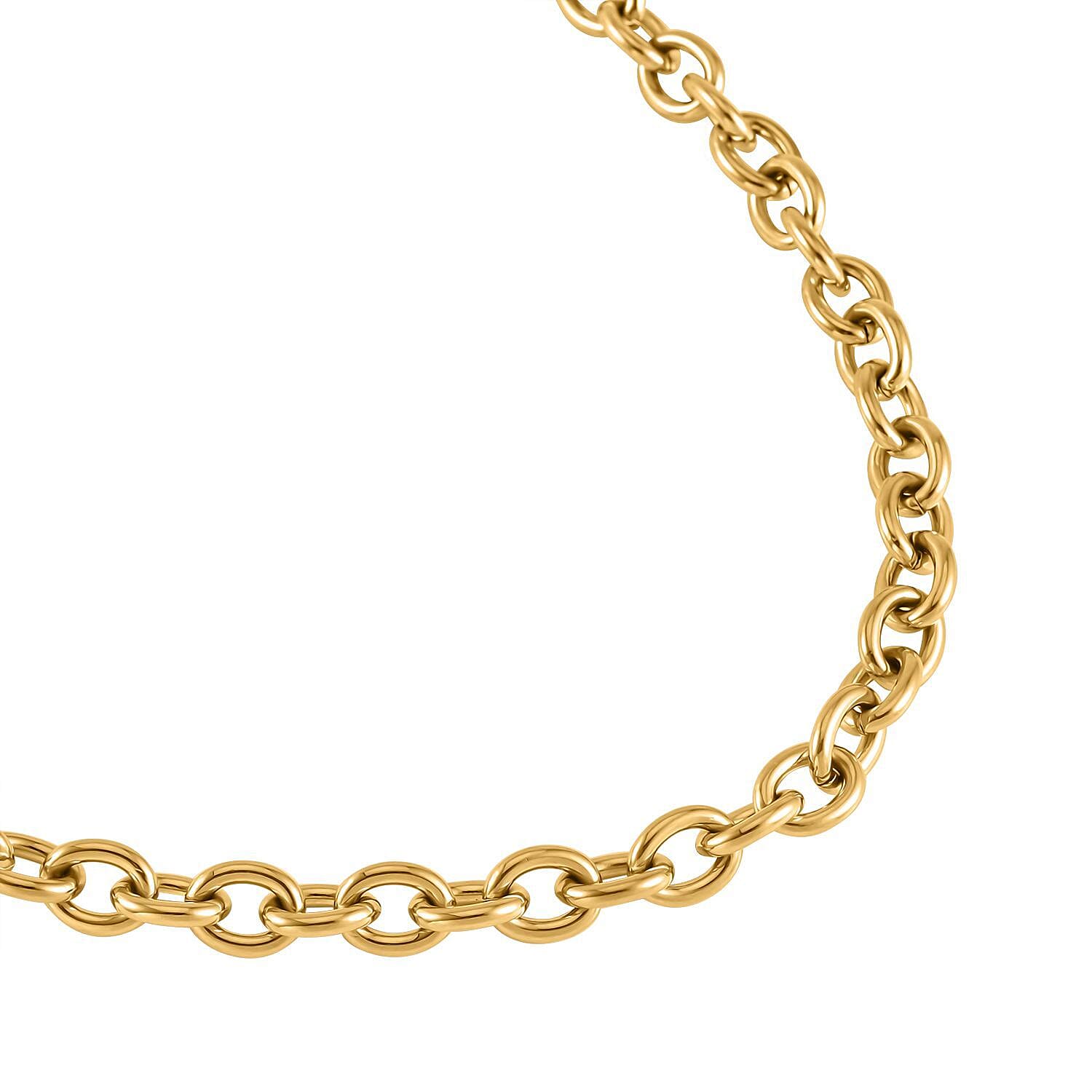 Set of 2 - Snake &amp; Rope Stainless Steel Necklace (22-2) in Yellow Gold Tone 4193540 3