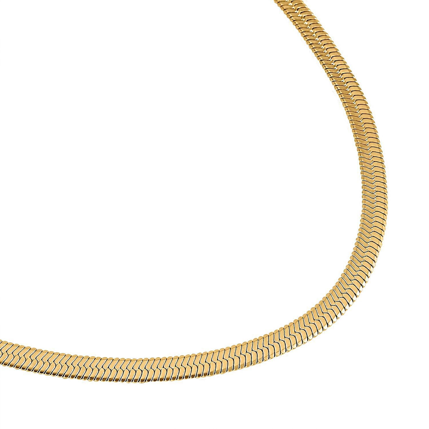Set of 2 - Snake &amp; Rope Stainless Steel Necklace (22-2) in Yellow Gold Tone 4193540 6