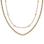 Set of 2 -  NecklaceE Pure White Stainless Steel