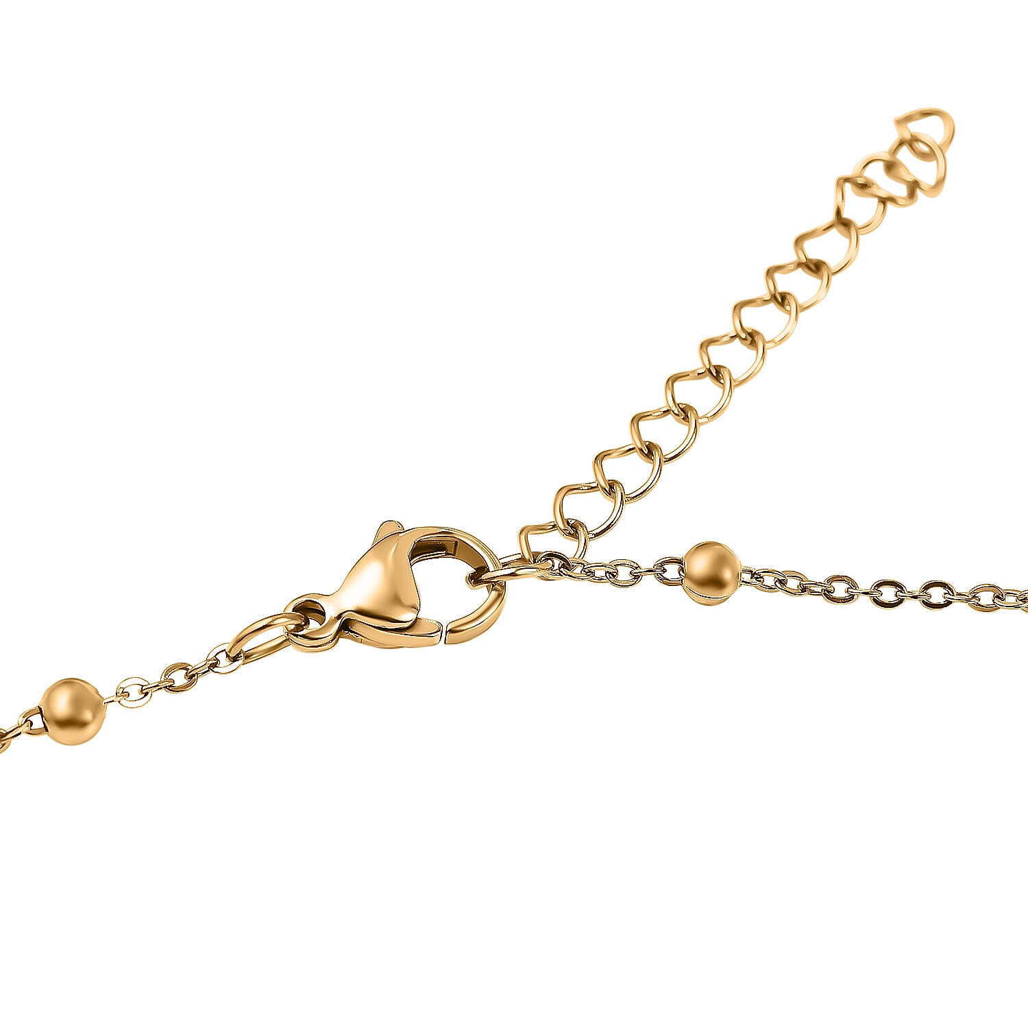 Set of 2 - Rope and Bead Necklace in Stainless Steel with Yellowtone 4206658 7
