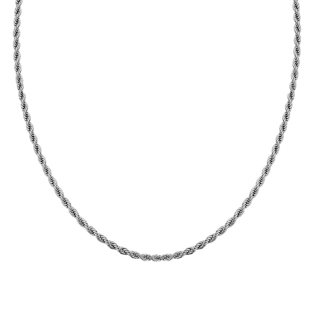 Set of 2 -  NecklaceE Pure White Stainless Steel