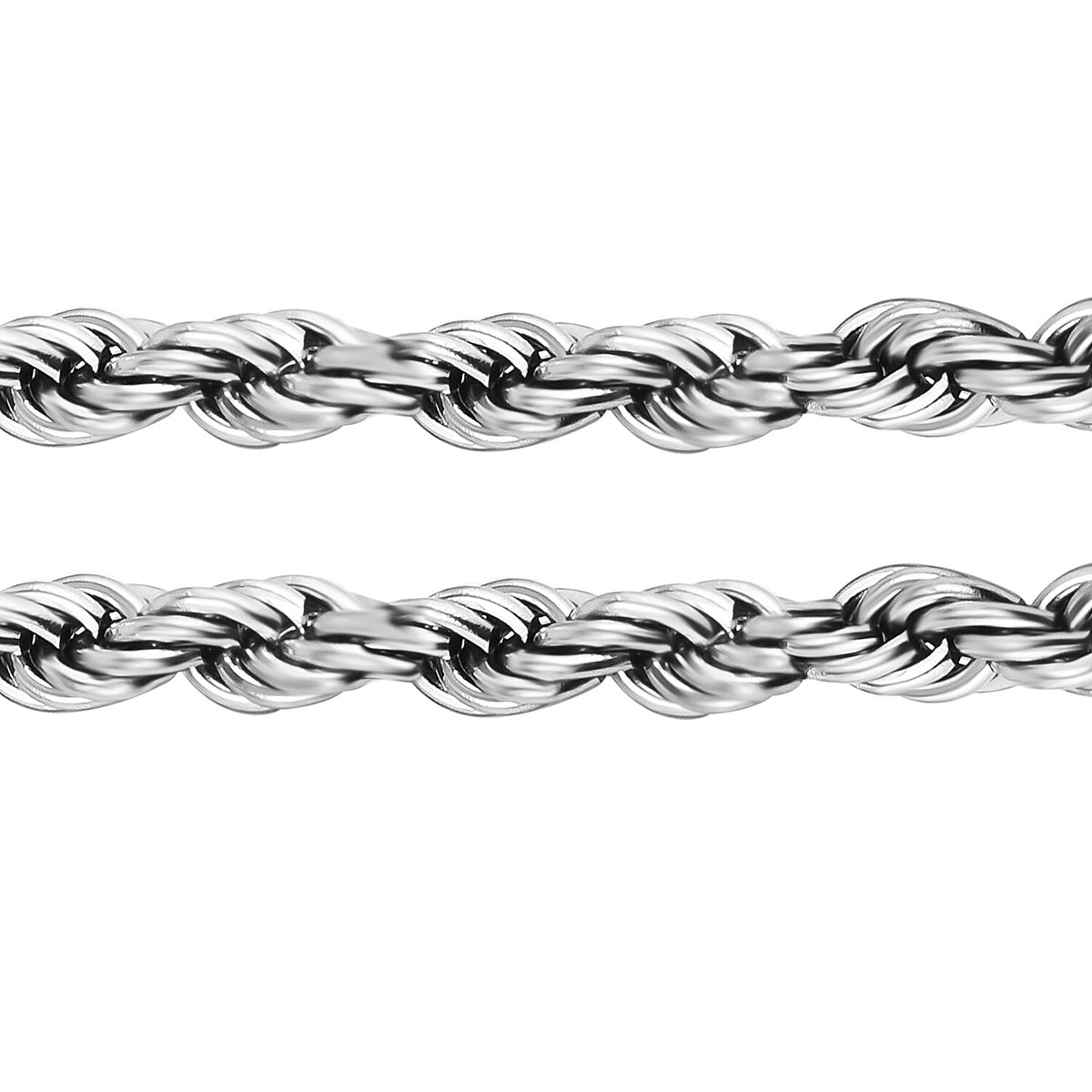 Set of 2 - Necklace Pure White Stainless Steel 4206661 3