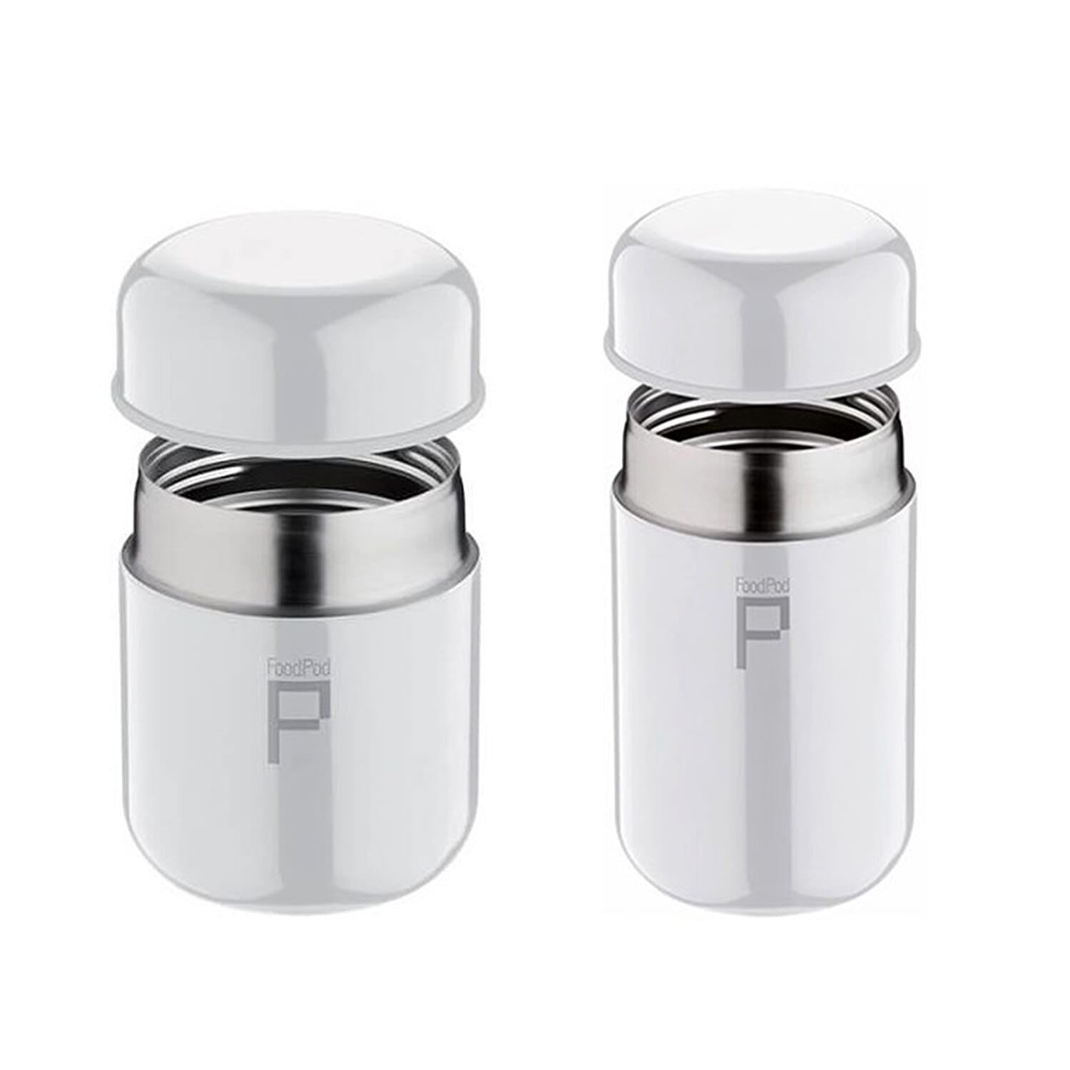 Set of 2 - Pioneer Stainless Steel Food Pod Capsule Flask 280ml and Pioneer Stainless Steel Food Pod Capsule Flask 400ml 7594318 0
