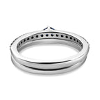 Set of 2 - RHAPSODY 950 Platinum AAAA Ceylon Sapphire Ring, Platinum Wt 6.00 Gms.