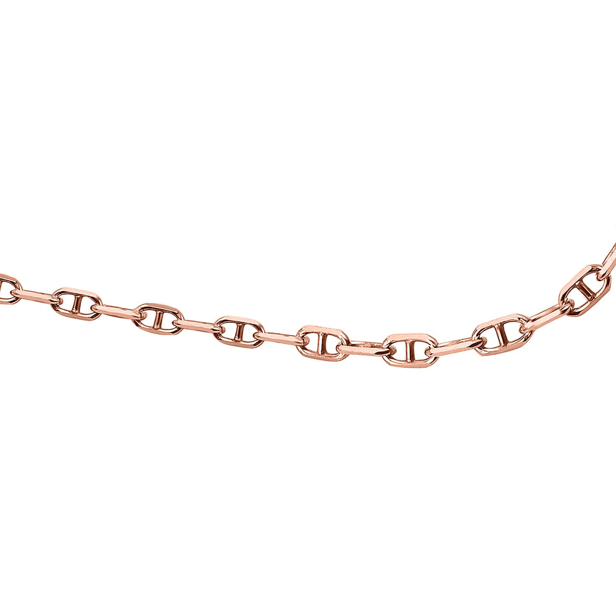 Set of 2 Sterling Silver Chains Rolo and Anchor (Size 18) - Rose Gold Overlay 4178786 2