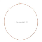 Set of 2 Sterling Silver Chains Rolo and Anchor (Size 18) - Rose Gold Overlay