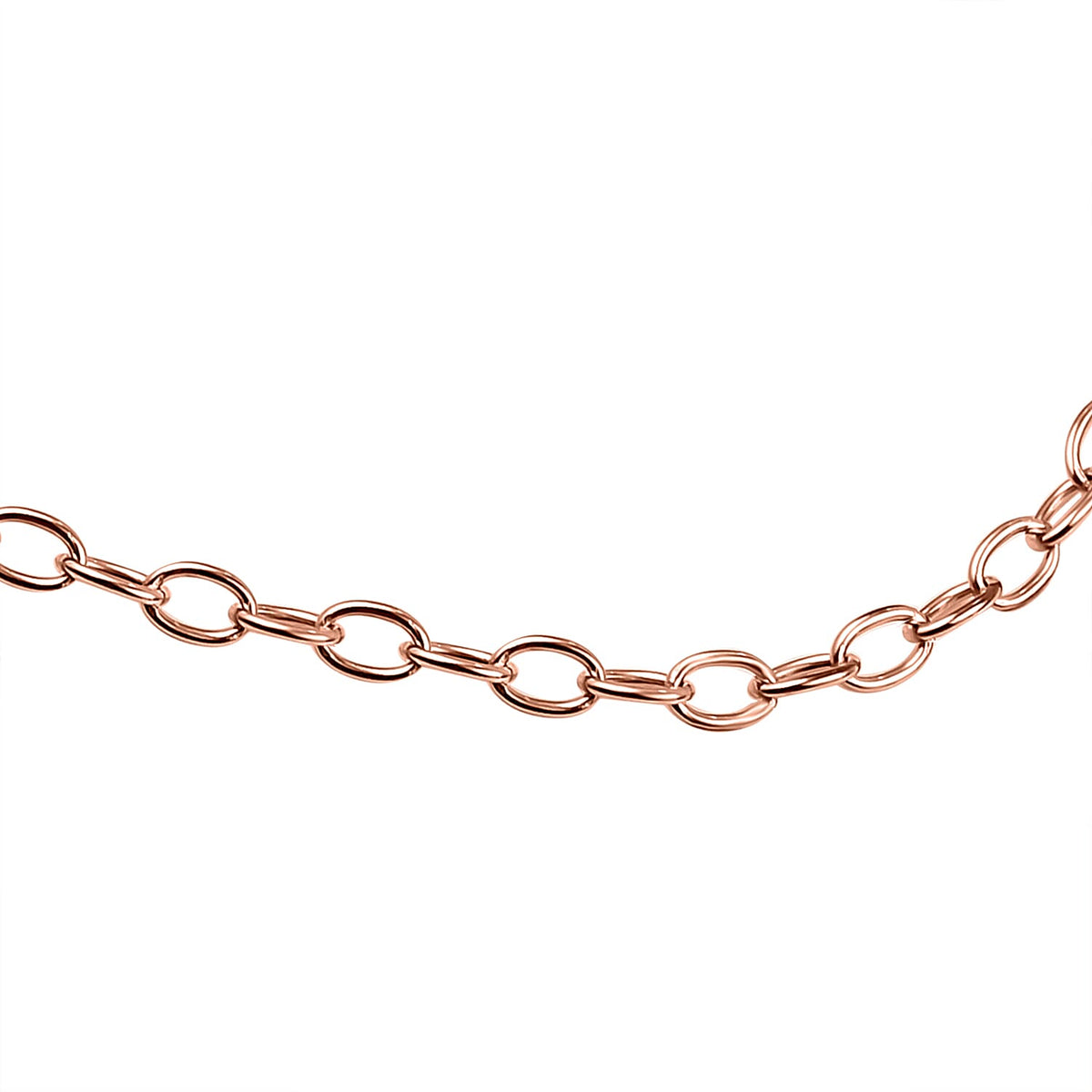 Set of 2 Sterling Silver Chains Rolo and Anchor (Size 18) - Rose Gold Overlay 4178786 6