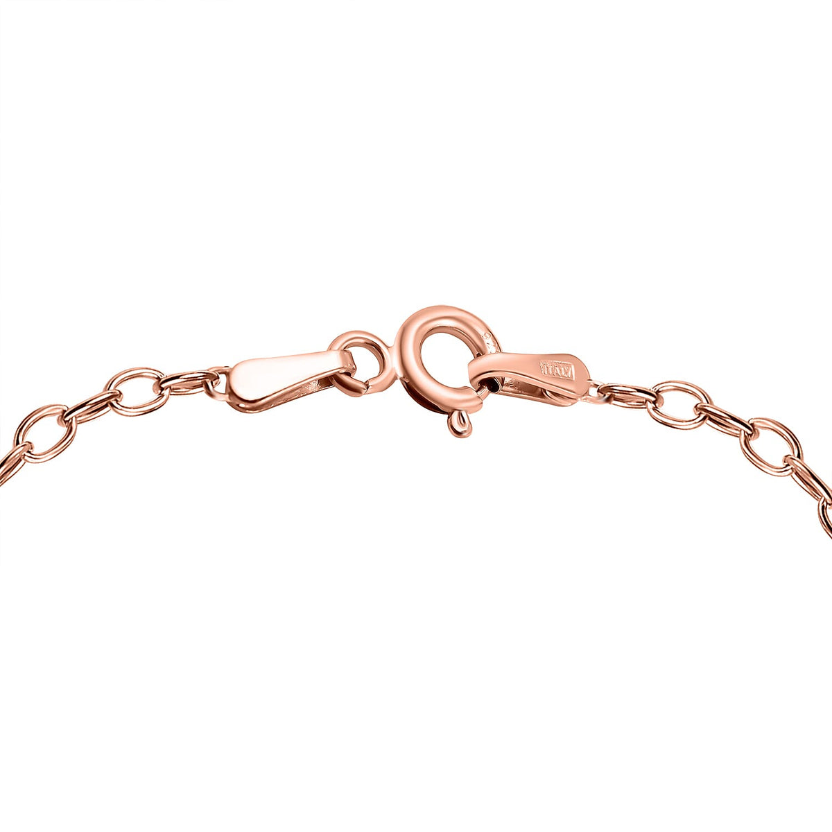 Set of 2 Sterling Silver Chains Rolo and Anchor (Size 18) - Rose Gold Overlay 4178786 7