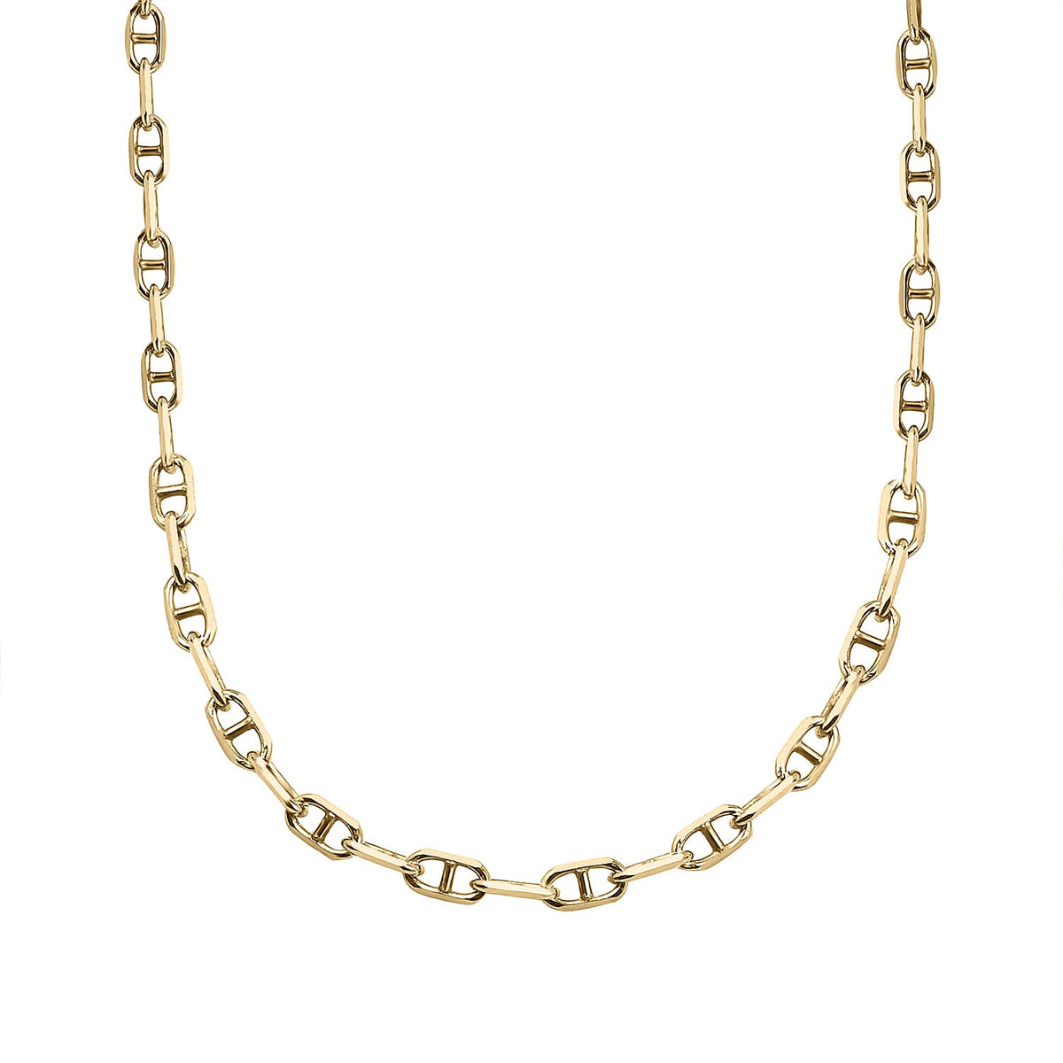 Set of 2 Sterling Silver Chains Rolo and Anchor (Size 18) - Yellow Gold Overlay 4178784 0
