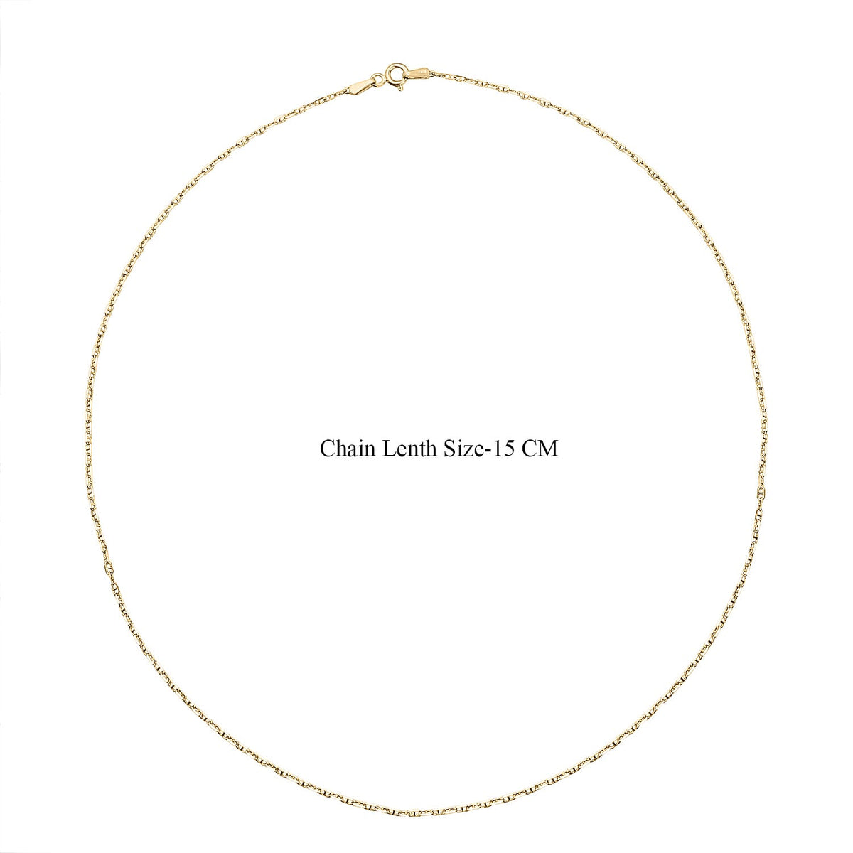 Set of 2 Sterling Silver Chains Rolo and Anchor (Size 18) - Yellow Gold Overlay 4178784 4