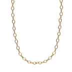 Set of 2 Sterling Silver Chains Rolo and Anchor (Size 18) - Yellow Gold Overlay