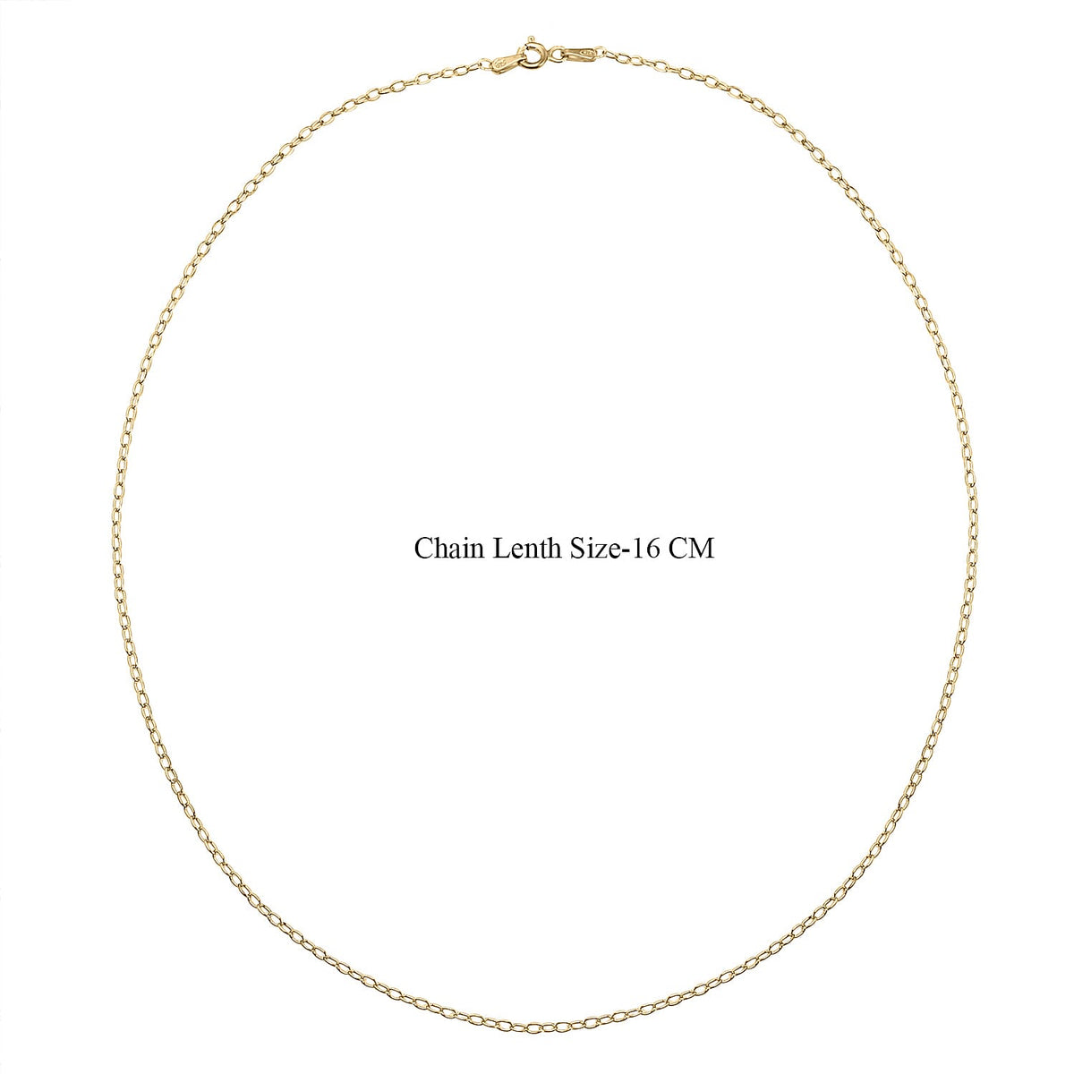 Set of 2 Sterling Silver Chains Rolo and Anchor (Size 18) - Yellow Gold Overlay 4178784 8
